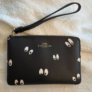 Coach Black Wristlet with Spooky Eyes